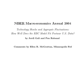 Technology Shocks and Aggregate Fluctuations:  How Well Does the RBC Model Fit Postwar U.S. Data?
