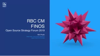 RBC CM  FINOS  Open Source Strategy Forum 2019  Kim Prado  Global Head - Client Insight, Banking