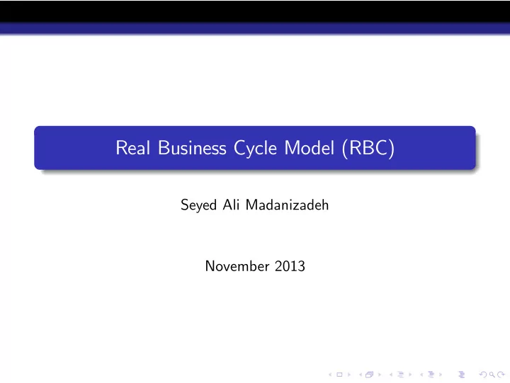 real business cycle model rbc