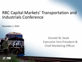 RBC Capital Markets Transportation and  RBC Capital Markets Transportation  Industrials