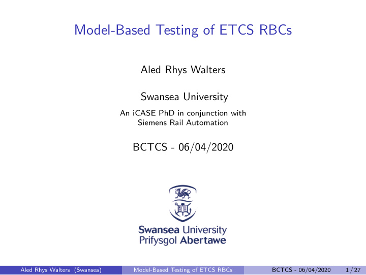 model based testing of etcs rbcs