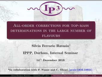 All-order corrections for top-mass  determinations in the large number of  flavours Silvia Ferrario