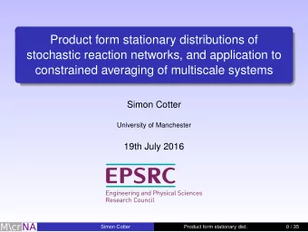 Product form stationary distributions of  stochastic reaction networks, and application to