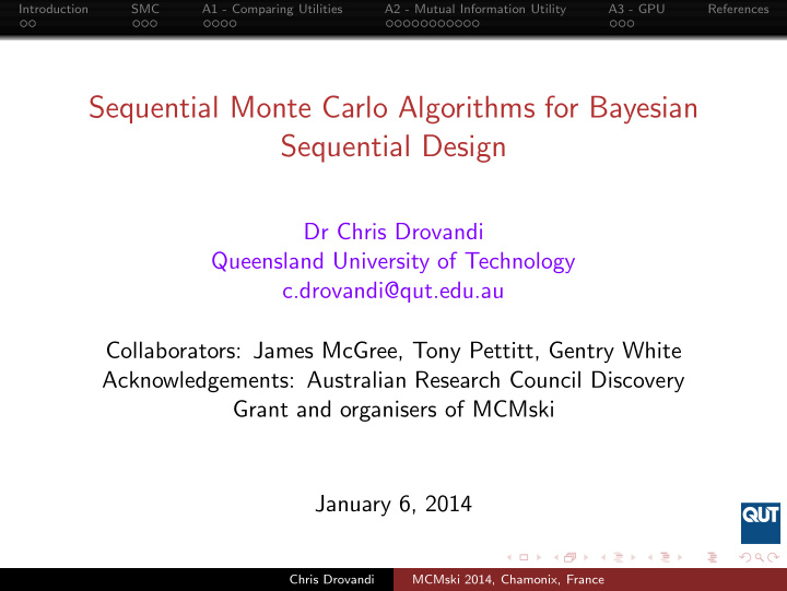 sequential monte carlo algorithms for bayesian sequential
