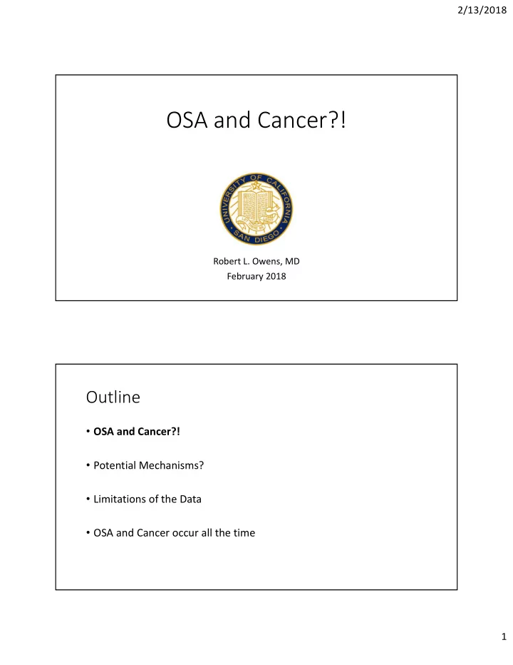 osa and cancer