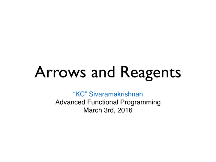 arrows and reagents