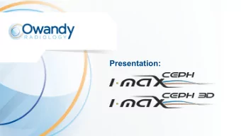 Presentation:  1. I-Max Ceph key points  2. Exams  3. Dimensions  4. Technical features  5. I-Max