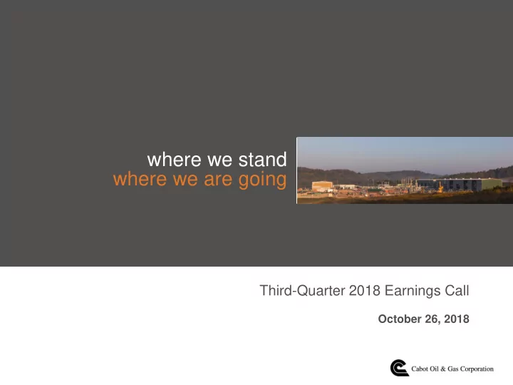 where we stand where we are going