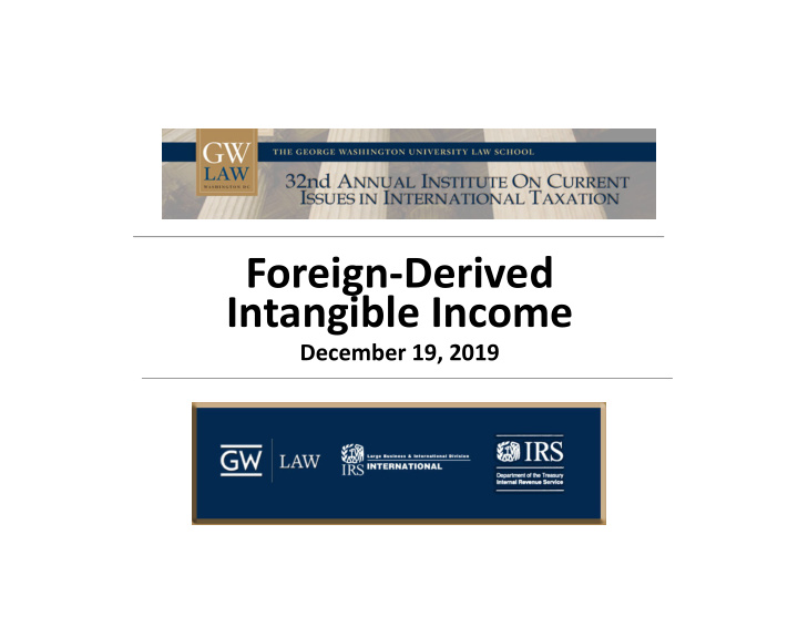 foreign derived intangible income