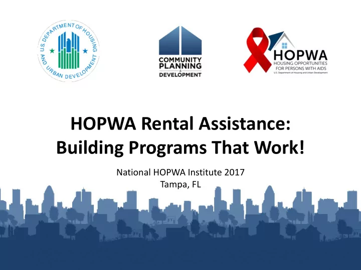 hopwa rental assistance building programs that work