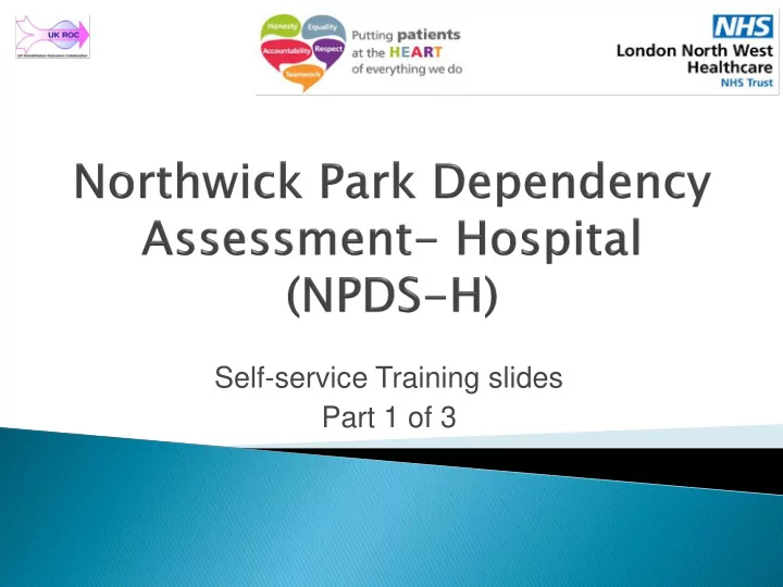 self service training slides part 1 of 3