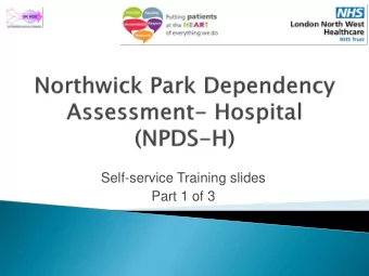 Self-service Training slides  Part 1 of 3  1. Overview  2. Structure of tool/scoring system  3.