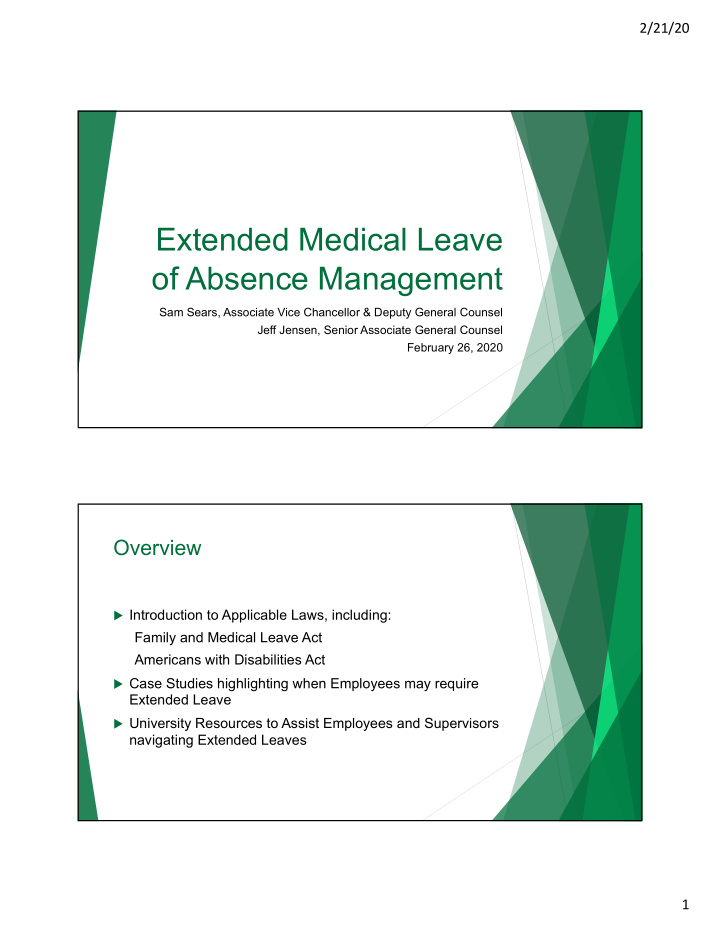 extended medical leave of absence management