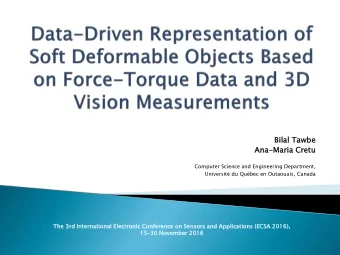 The 3rd  d Intern  rnat  atio  ional  al Electro  ronic  nic Confe  fere  renc  nce on Sensors  rs