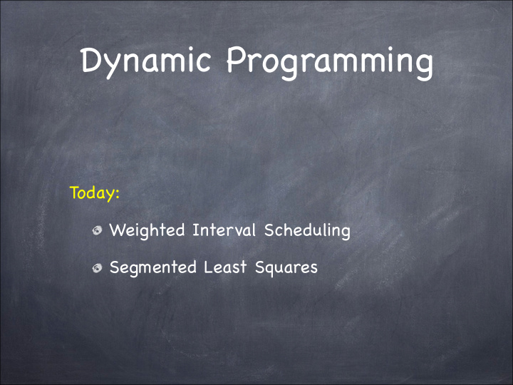 dynamic programming