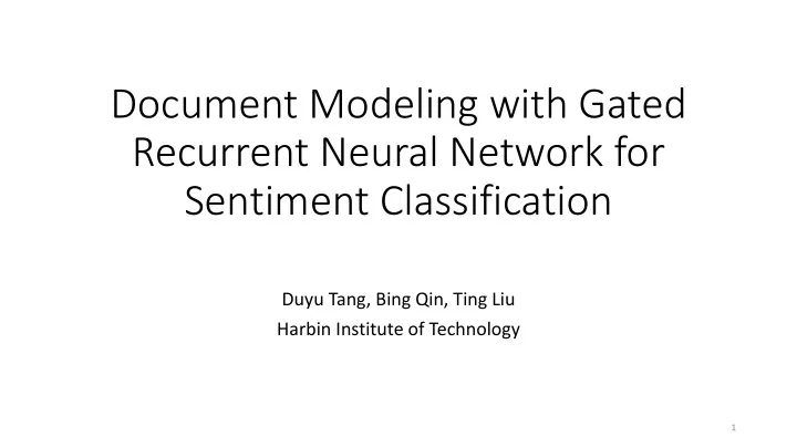 document modeling with gated