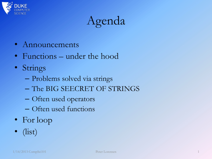 agenda