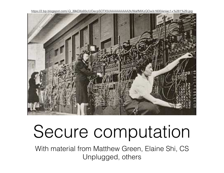 secure computation