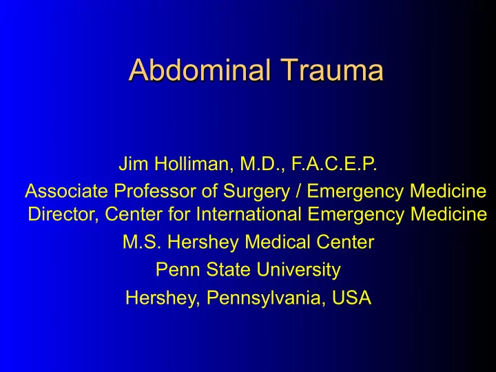 abdominal trauma