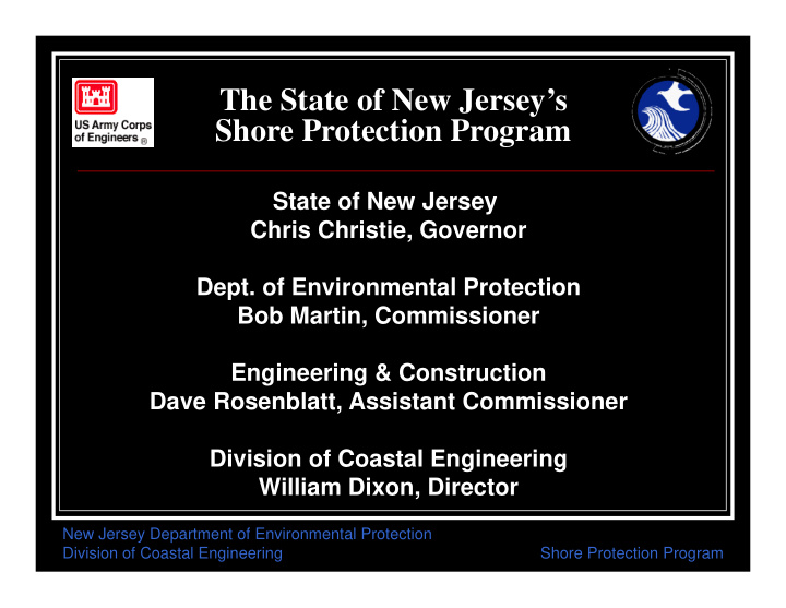 the state of new jersey s shore protection program