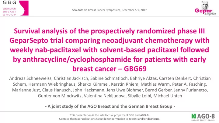 weekly nab paclitaxel with solvent based paclitaxel