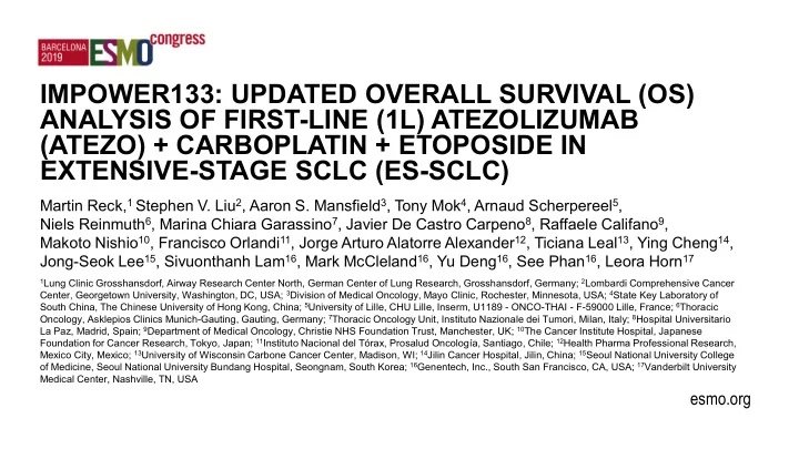 impower133 updated overall survival os analysis of first