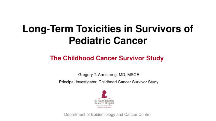 pediatric cancer