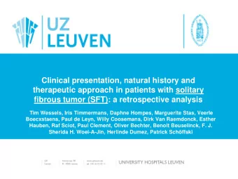 Clinical presentation, natural history and  therapeutic approach in patients with solitary  fibrous