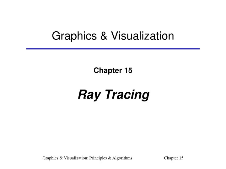 ray tracing