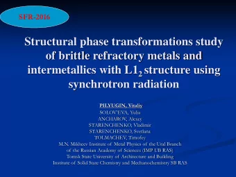 Structural phase transformations study  of brittle refractory metals and intermetallics with L1 2