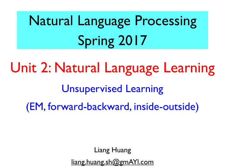 unit 2 natural language learning