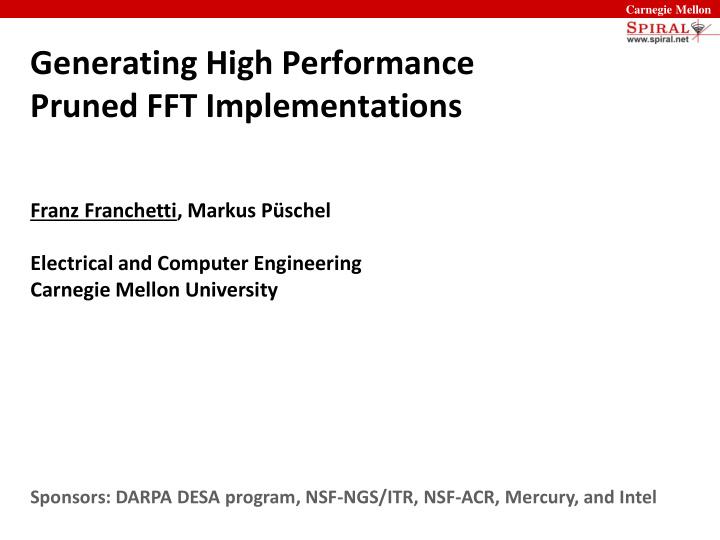 pruned fft implementations