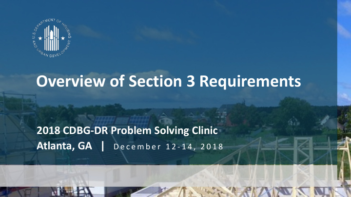 overview of section 3 requirements