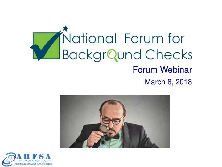 forum webinar