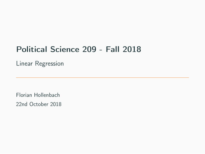 political science 209 fall 2018