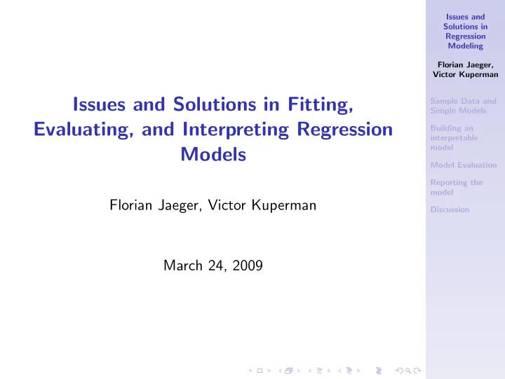 issues and solutions in fitting