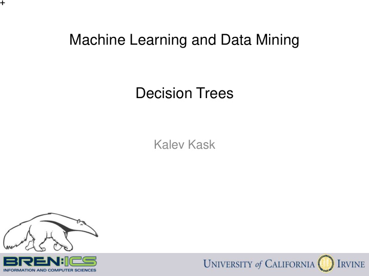machine learning and data mining decision trees