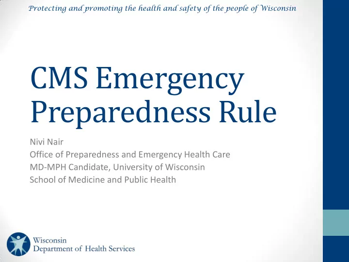 cms emergency preparedness rule