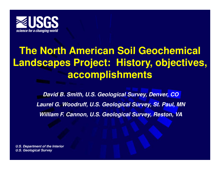 the north american soil geochemical the north american