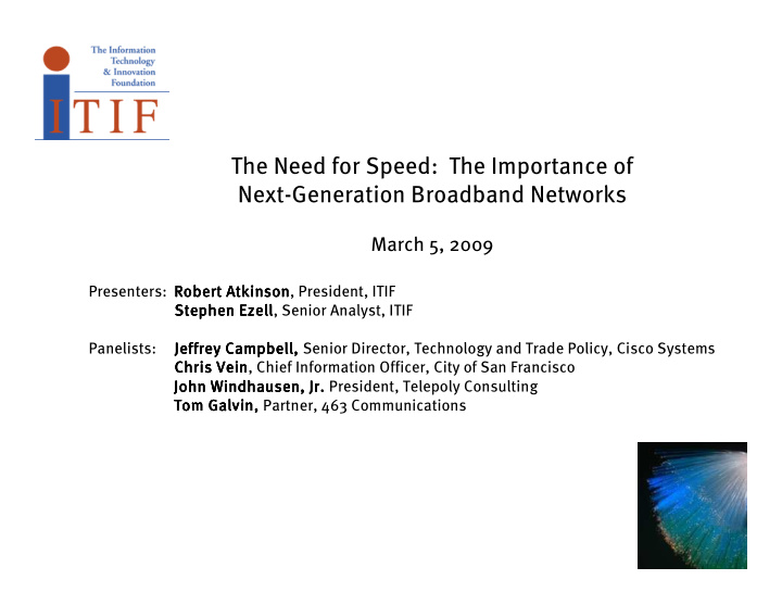 the need for speed the importance of next generation