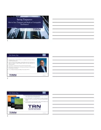 Saving Taxpaye  Saving Taxpayers:  s:  How to  How to Sav  Save Taxp  Taxpayers and  and Bu  Build