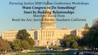 Want Congress to Do Something?  Start by Building Relationships  Matthew David Hom  Bend the Arc: