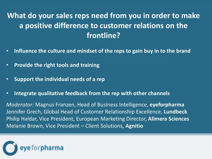 a positive difference to customer relations on the