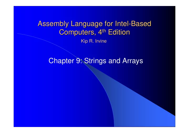 assembly language for intel based based assembly language