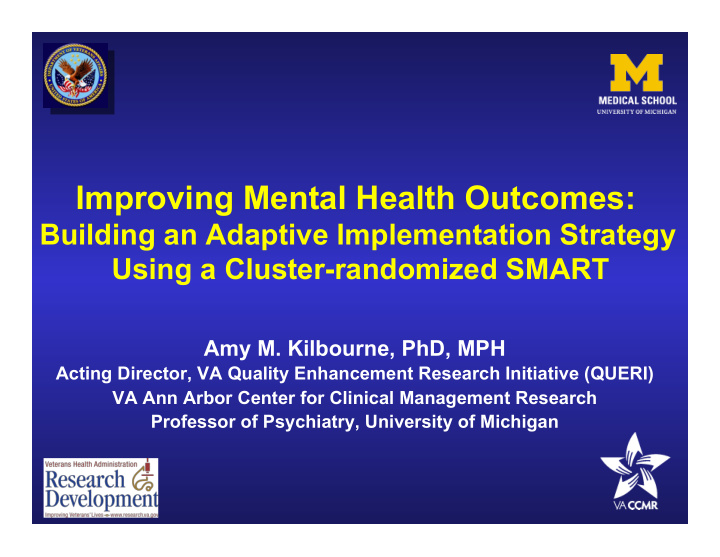 improving mental health outcomes