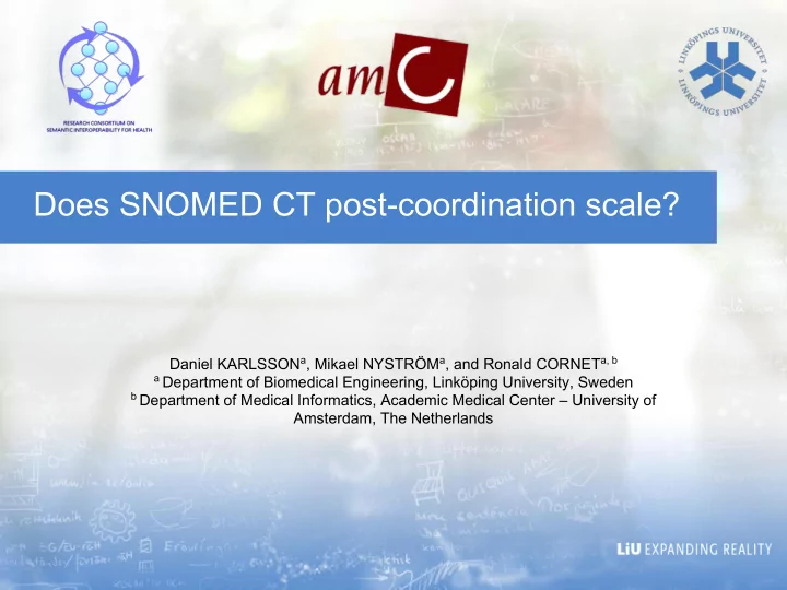 does snomed ct post coordination scale