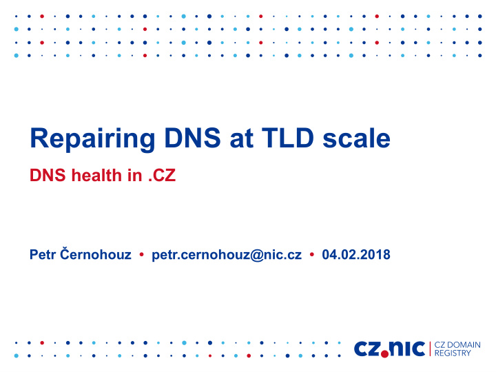 repairing dns at tld scale