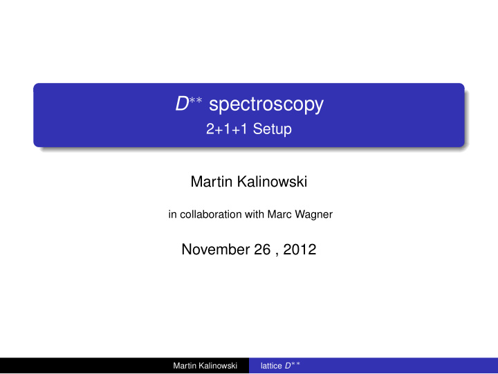 d spectroscopy
