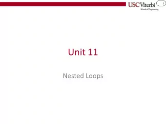 Unit 11  Nested Loops  2  What Can Go Inside?  What kind of code can we put in the body of a