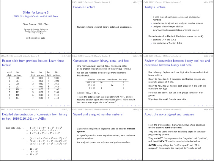 previous lecture today s lecture slides for lecture 3